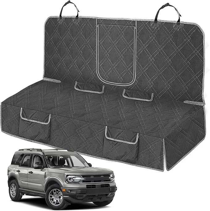Casual Dog Car Seat Cover Compatible with 2021-2025 Ford Bronco Sport Waterproof Pet Bench Seat Cover for Back Seat 600D Heavy Duty Scratch Proof Nonslip Truck Seat Covers for DogsAbout ThisOverview Clean