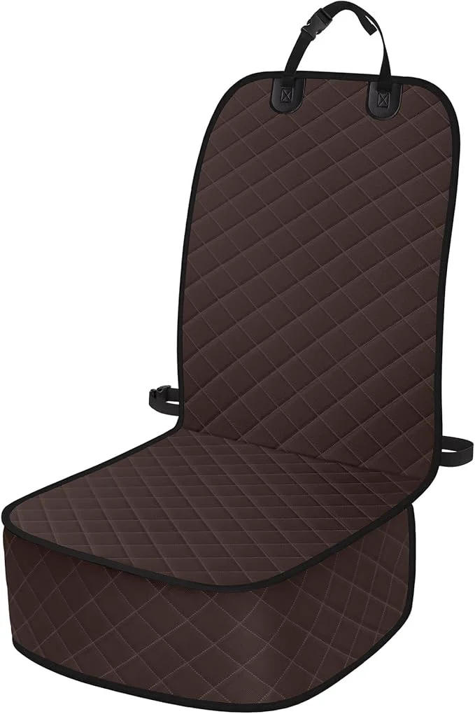 Eco-Friendly Dog Car Seat Covers Waterproof Front Seat Cover for Dogs Scratch-Proof Nonslip Pet Passenger Seat Cover Protector Universal Fit for Cars Trucks SU Large Size Dark CoffeeAbout ThisOverview Smart