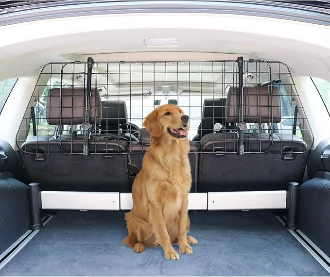Certified Amazon Basics Adjustable Dog Car Barrier for Vehicles 59.72 x 5.20 x 16.46 in BlackAbout This Fine Crafted