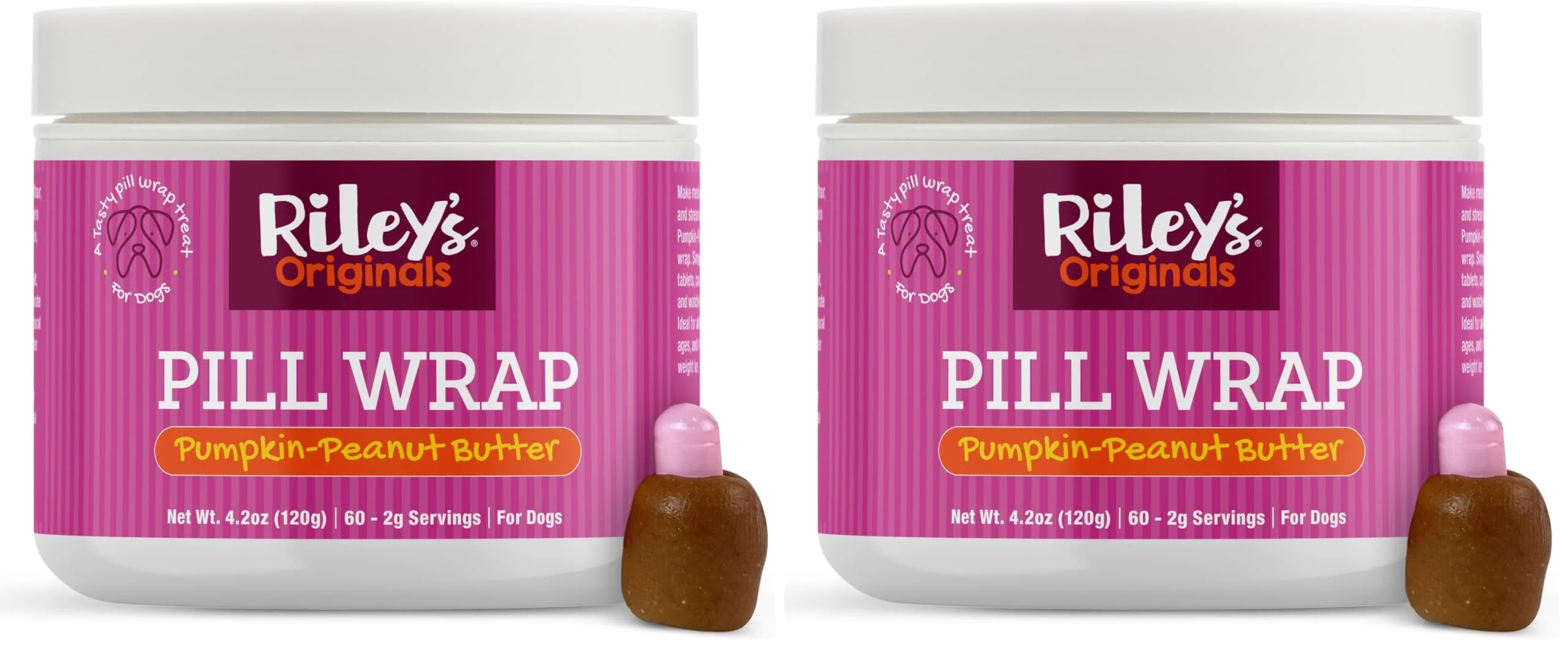 Trusted Riley's Pill Wrap for Dogs – Pumpkin Peanut Butter Pill Paste 4.2 oz Pack of 2 Flexible