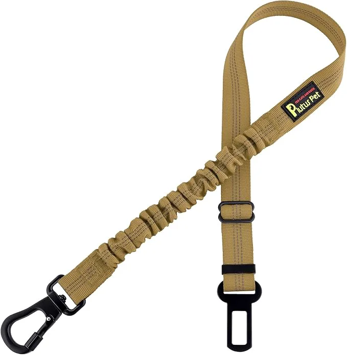 High-Performance Plutus Pet Dog Seat Belt for Car Adjustable Dog Car Harness with Carabiner Clip Reflective Dog Seatbelt Leash with Elastic Bungee BrownAbout ThisOverview Efficient