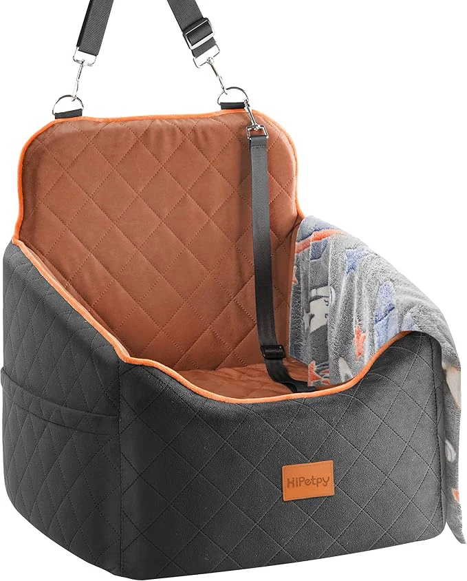 Convenient Dog Car Seat for Small Dog with Washable Mat Memory Foam Booster Seat for Dogs Under 30lb d Pet Seat with Pockets Anti-Slip Bed for Car for Front Back Seats with Safety LeashAbout ThisOverview Casual