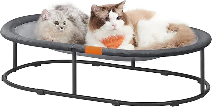 Casual Feandrea Pet Bed Cat Hammock d Cat Bed for Multiple Cats with Removable Washable Mesh for Pets up to 40 lb Oval Gray UPCB003G01About ThisOverview Efficient