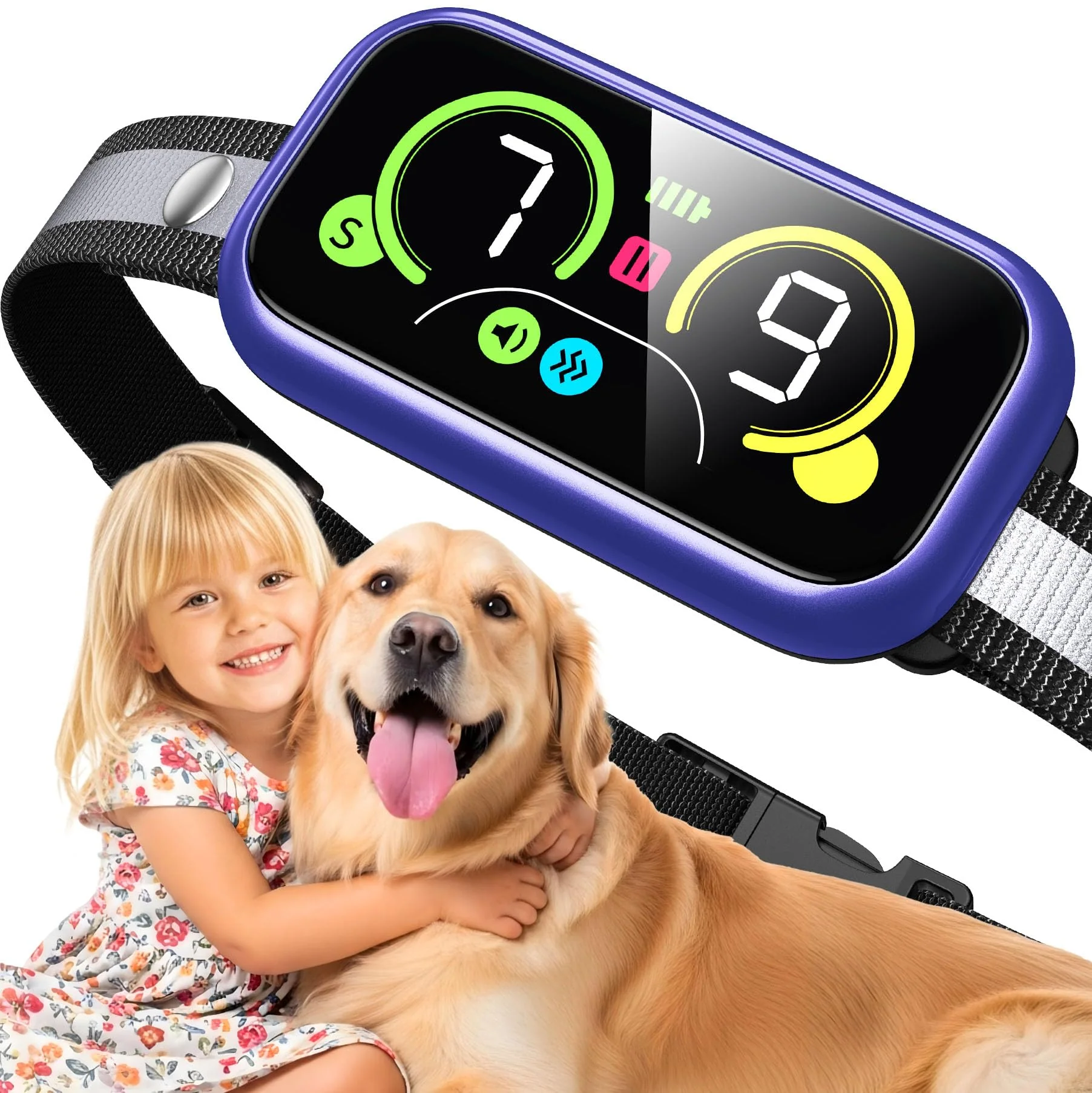 Trusted Kollgux Dog Bark Collar Pro – Instant Bark Solution with 4 Correction Modes for All Sizes 5-150 lbs Long-Lasting