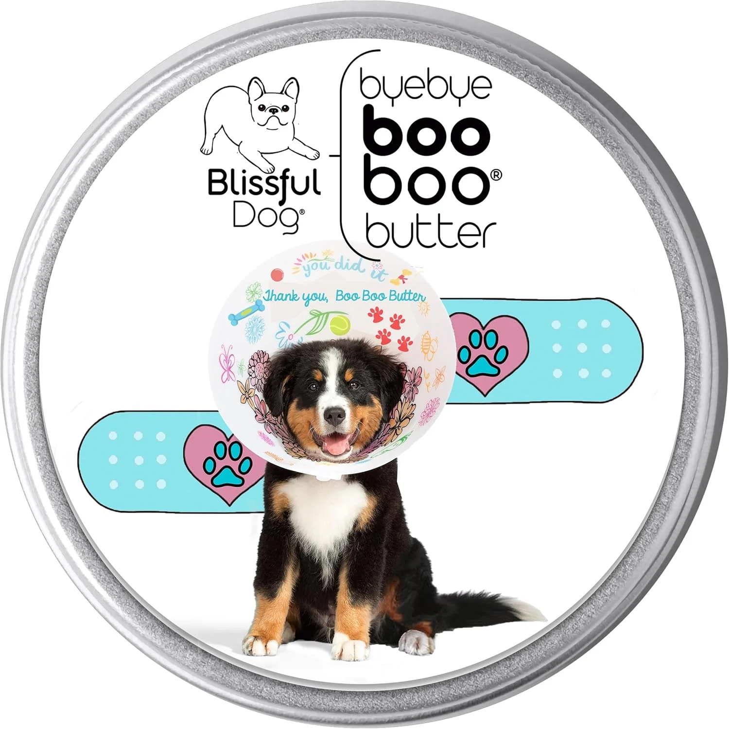 Exclusive The Blissful Dog 1 oz TIN Bernese Mountain Dog Booboo Butter Durable