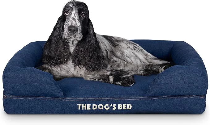 Sustainable The Dog s Bed Med Blue Denim 30x23.5 Memory Foam Pain Relief Arthritis Hip Elbow Dysplasia Post Surgery Lameness Supportive Calming Waterproof Washable Cover Veterinary About ThisOverview High-Grade