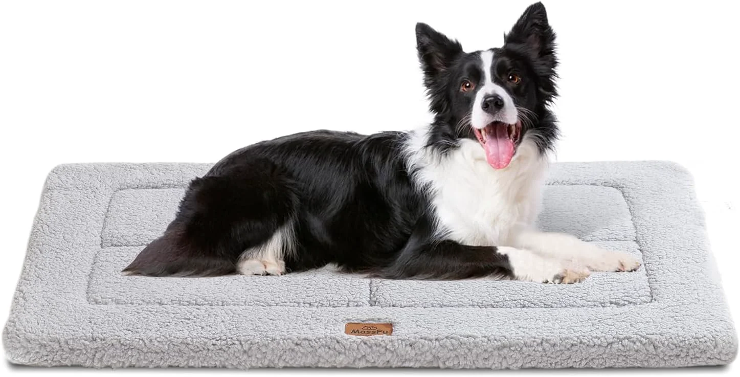 World-Class Dog Beds Crate Pad for Large Dogs Reversible Washable Non-Slip Kennel Pet Mat Soft Plush and High Density Foam Cat Bed for Indoor Outdoor Use 36 x 27 GrayAbout ThisOverview Enhanced
