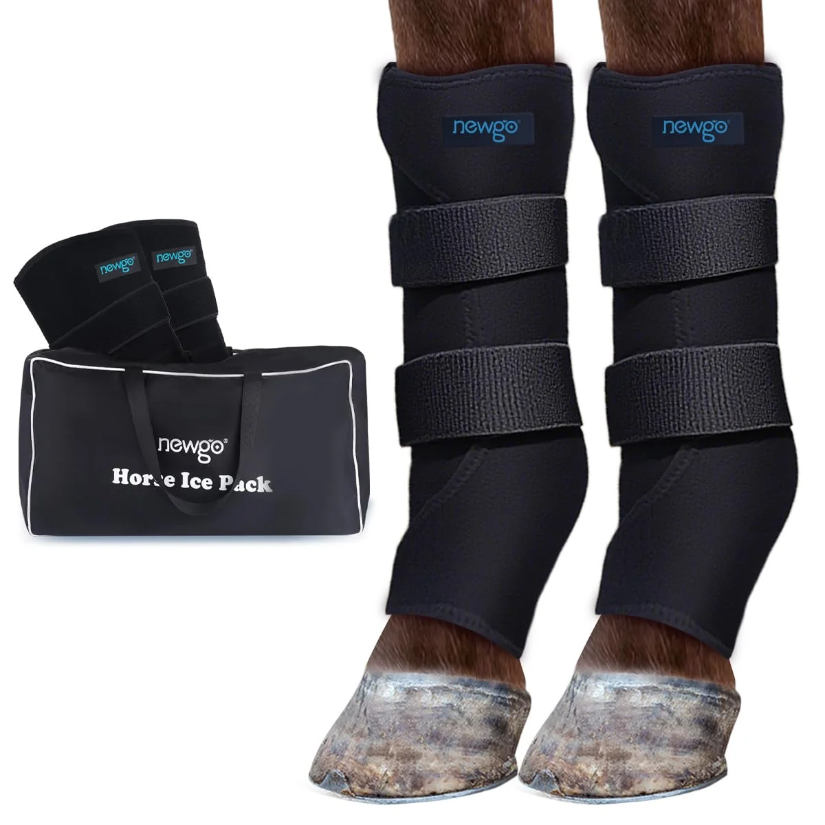 Outstanding NEWGO Horse Ice Pack – Reusable Leg Wraps with 4 Gel Packs 2 Boots Environmentally Friendly