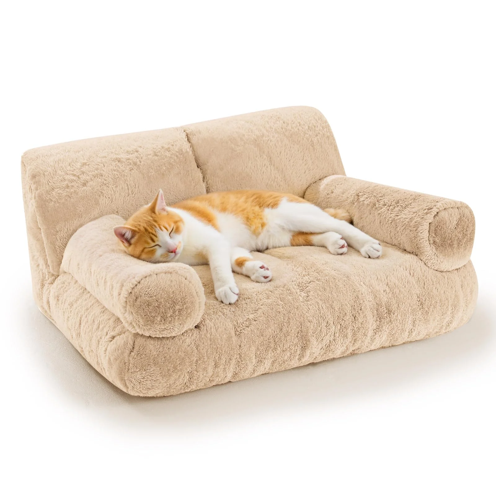 Certified Gimars Upgrade Large Cat Bed – Orthopedic Fluffy Washable Cover Easy-to-Use