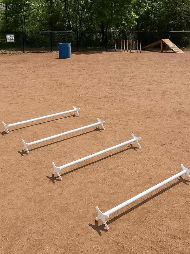 Comfortable Dog Agility Cavaletti Dog Agility Equipment Dog Hurdle Jump Set of 4 User-Friendly
