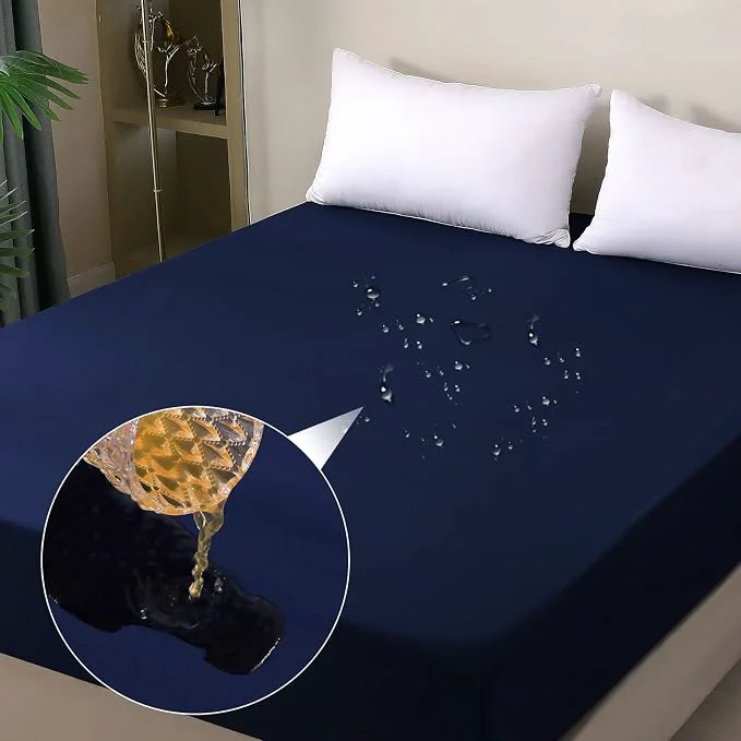 Minimalist Waterproof Mattress Protector Full Fitted Sheet Style Breathable Mattress Cover Long-Lasting