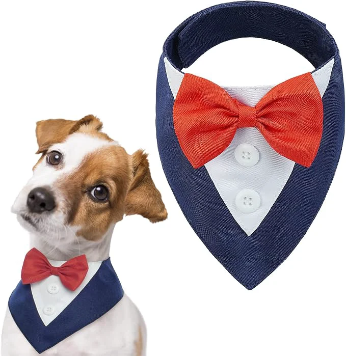 Smart FUAMEY Dog Tuxedo for Medium Dogs Dog Formal Suit Dogs Attire Pet Bow Tie Official