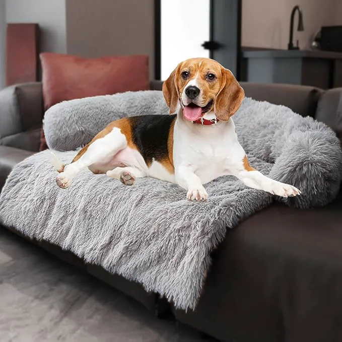 Classic Calming Dogs Cats Bed Mats Dog Pad Washable Removable Couch Cover Plush Long Versatile