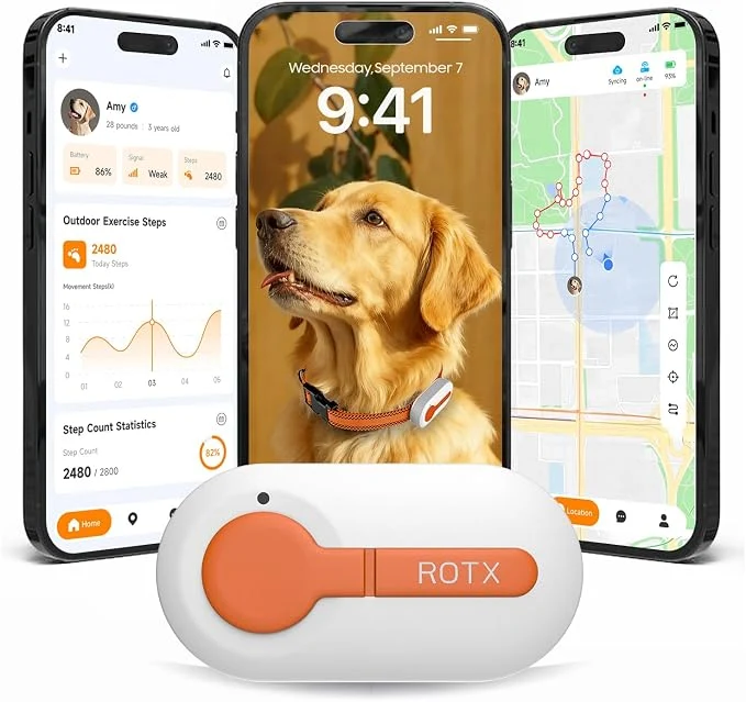 High-End ROTX Dog GPS Tracker -time Tracker Alerts Virtual Fence Location Fashionable