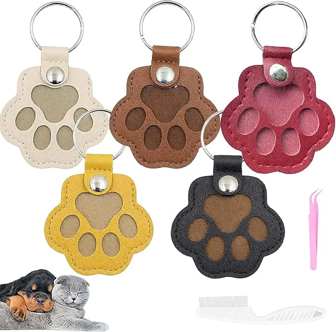 Detailed Cat Dog Hair Keychain Dependable