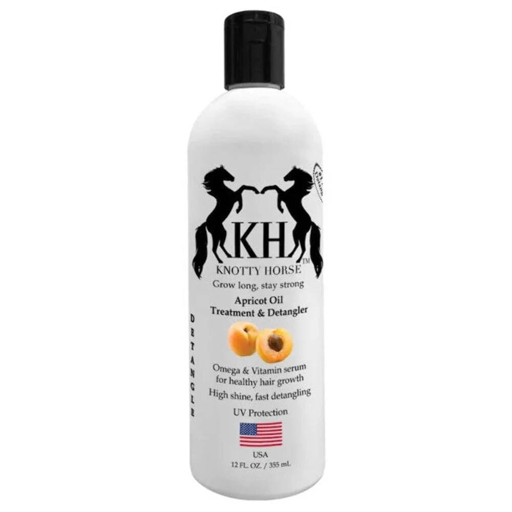Original Knotty Horse Apricot Oil Detangler 12 oz Quick Detangling Softening Superior