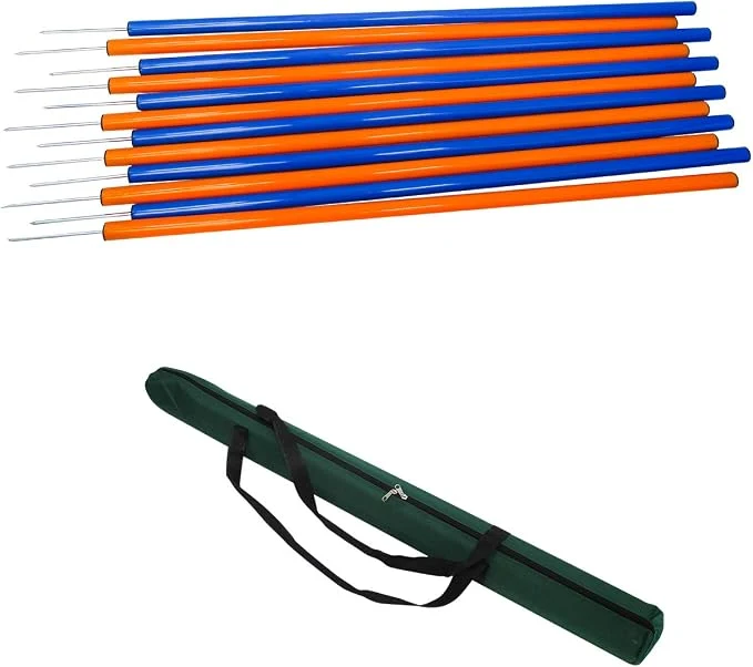High-Quality Trademark Innovations Dog Agility Weave Poles Training Set Equipment Clean