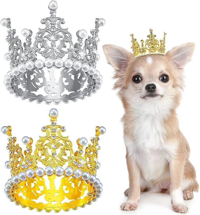 Comfortable PET SHOW 2pcs Medium Dog Crown Headband Puppies Cat Hat Stylish