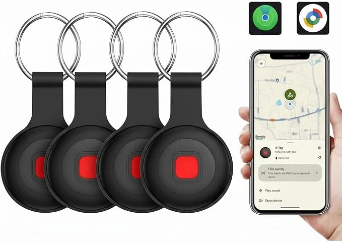 Easy-to-Use Air Tracker Tags for Android iPhone 4 Pack Anti-Lost Dog Pet Key Tracker Tags Exceptional