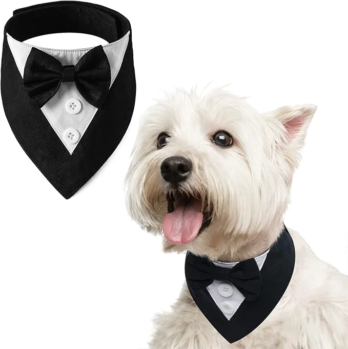 Smooth FUAMEY Dog Tuxedo Adjustable Black Polycotton Formal Attire Fashionable