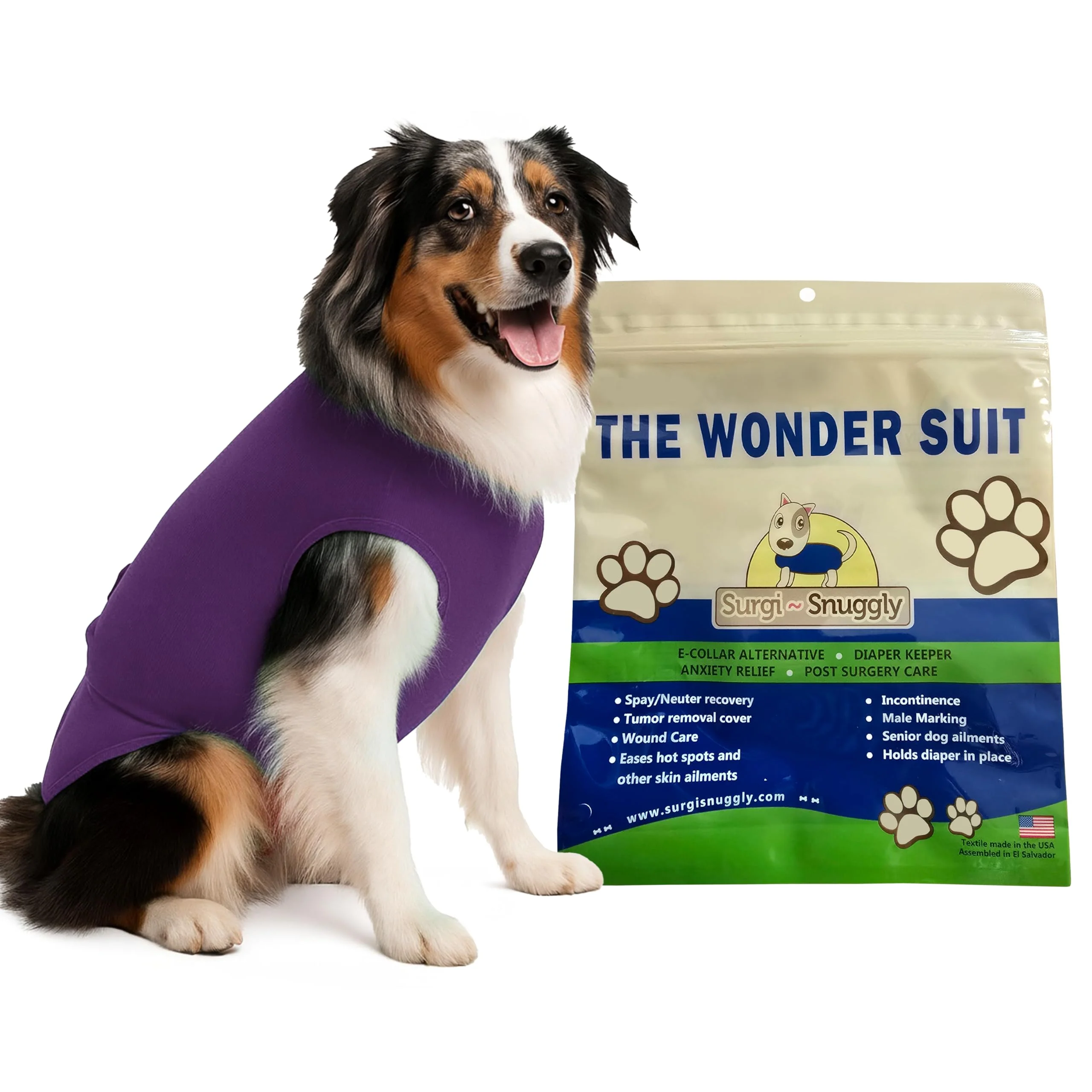 Quality Surgi Snuggly Disposable Dog Diapers Keeper – Wrap-Around Leg Fit for Dogs Relaxed