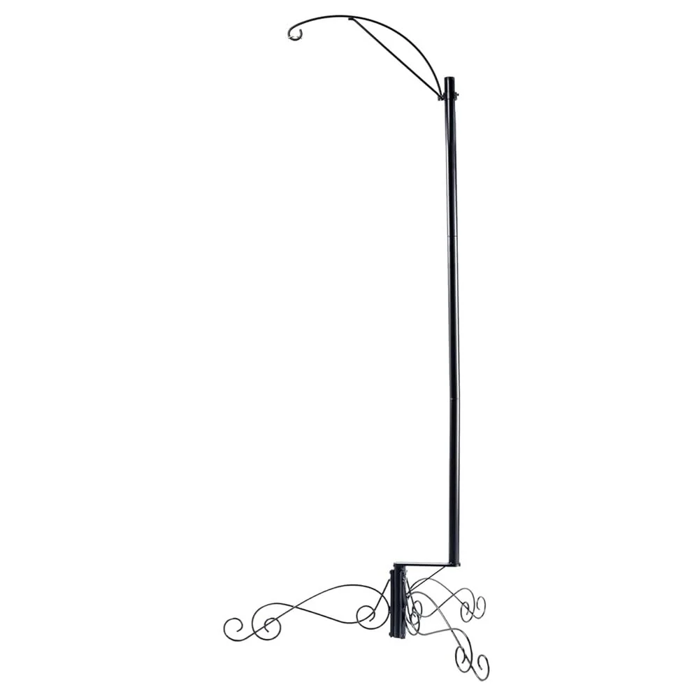 Sustainable HOHIYA 61-Inch Bird Cage Stand – Sturdy Black Shepherd Hook for Hummingbird Feeders Lanterns Taiwan Made Exclusive