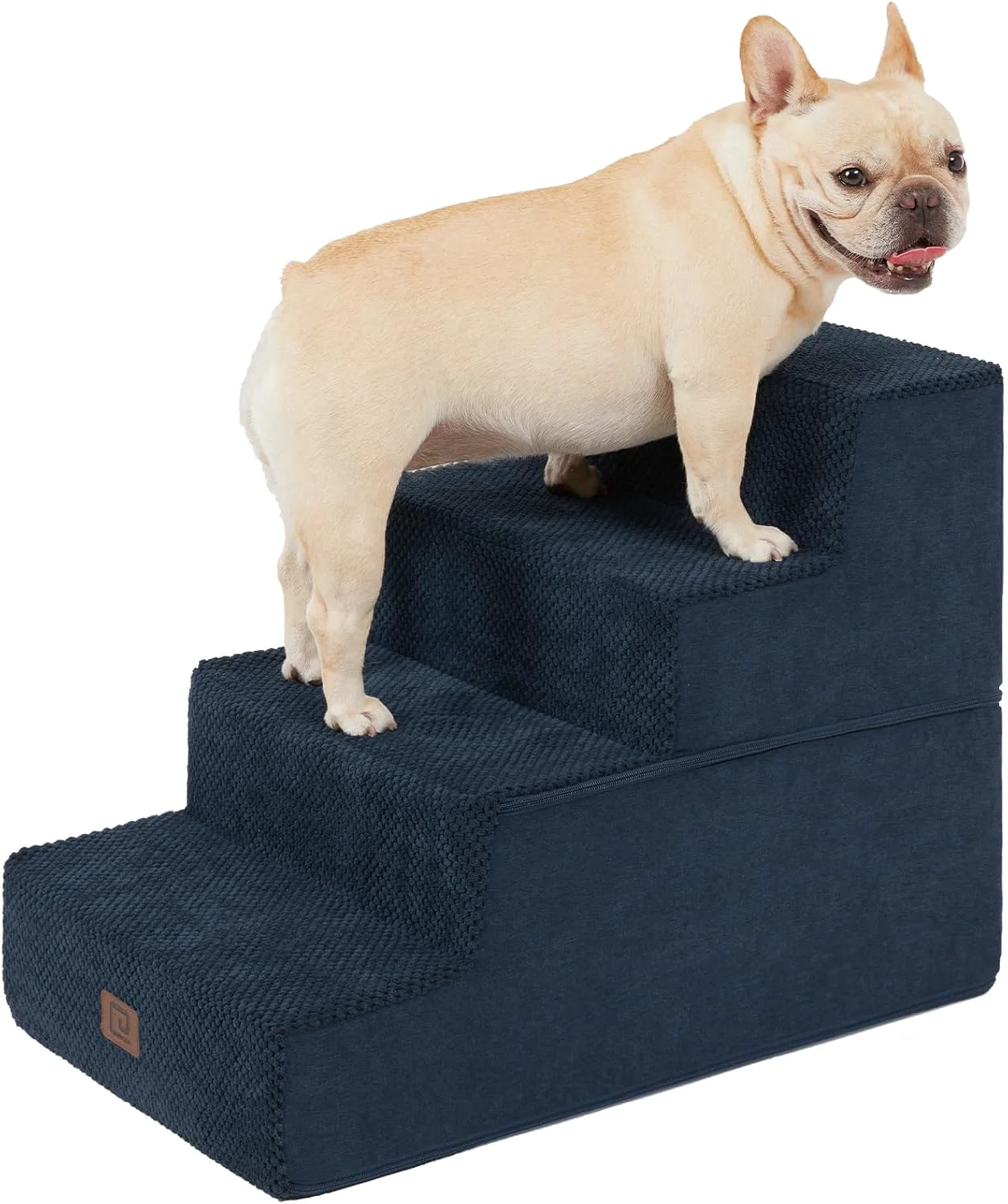 Recyclable EHEYCIGA Dog Stairs for Bed 18 H 4-Step Dog Steps for High Bed Pet Steps for Small Dogs and Cats Non-Slip Balanced Pet Ramp Indoor Navy Blue Pure