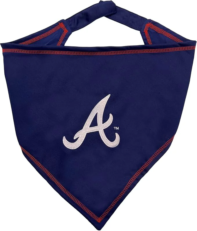 Verified Pets First MLB Atlanta Braves TIE Bandana Small Medium. Dog Bandana Scarf Bib Durable