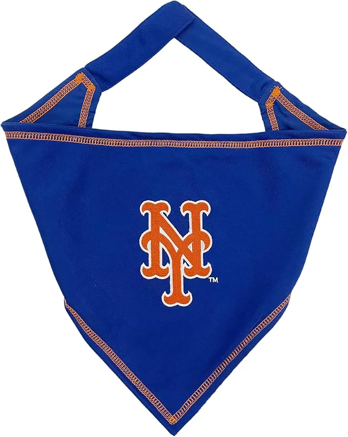 Convenient Pets First MLB New York Mets TIE Bandana Large X-Large. Dog Bandana Scarf Bib Efficient