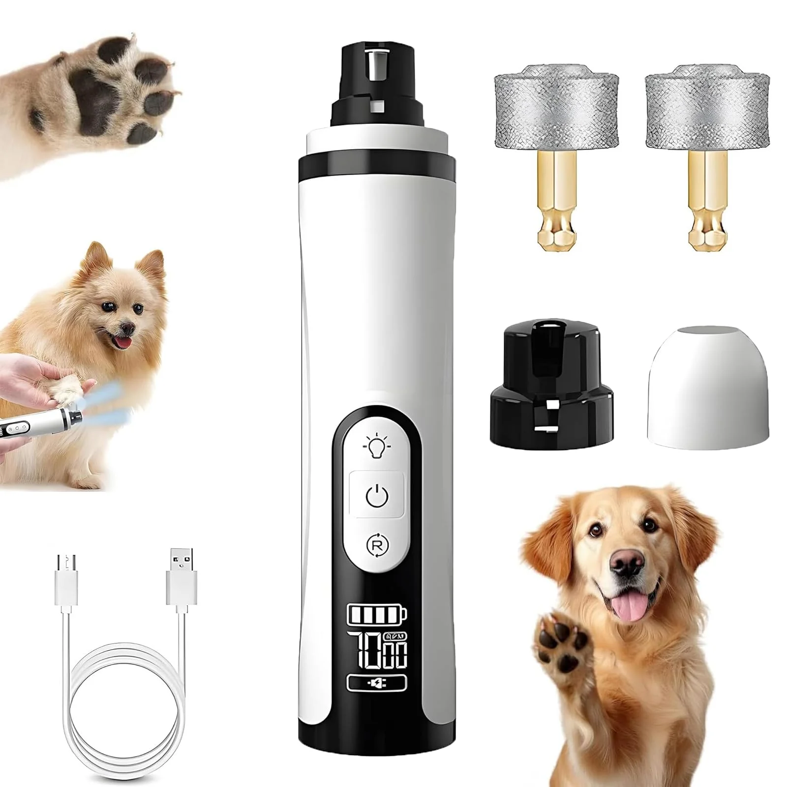 Efficient Xing Chen Hai Yang Nail Grinder – LED Light 3 Speeds USB Rechargeable Flexible
