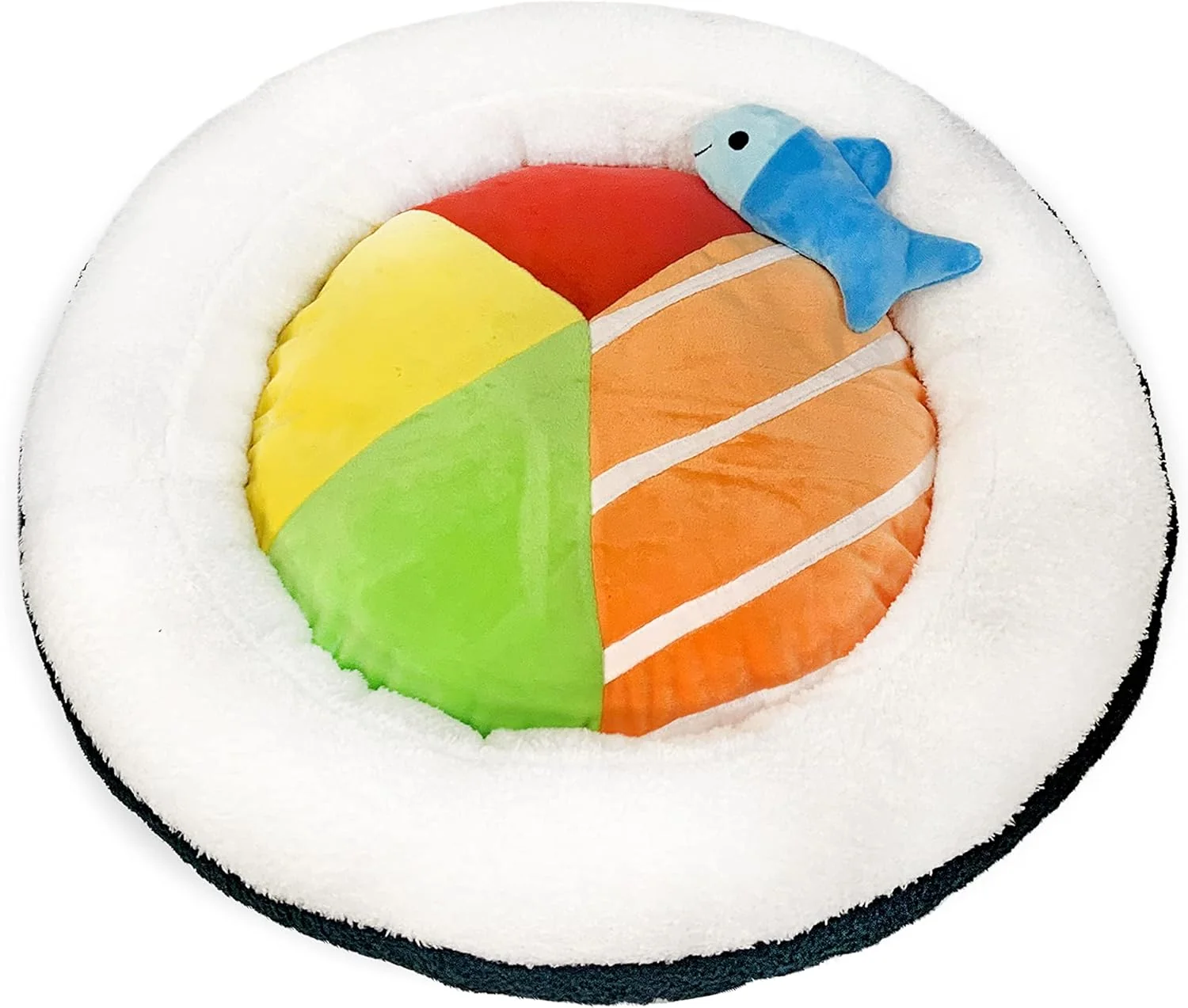 Casual TONBO Soft Plush Small Cute and Cozy Food Dog Cat Bed Washer and Dryer Friendly Sushi Roll Exceptional