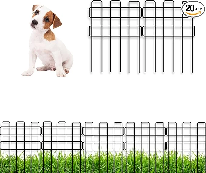 Unique ShopLaLa Decorative Garden Fence Border 20 Panels 12in L x 16.5in H Rustproof Black Metal Wire Fencing for Animal Barrier Flower Bed Edging Landscape Panel Patio Fences Yard Outdoor DecorAbout ThisOverview Healthy