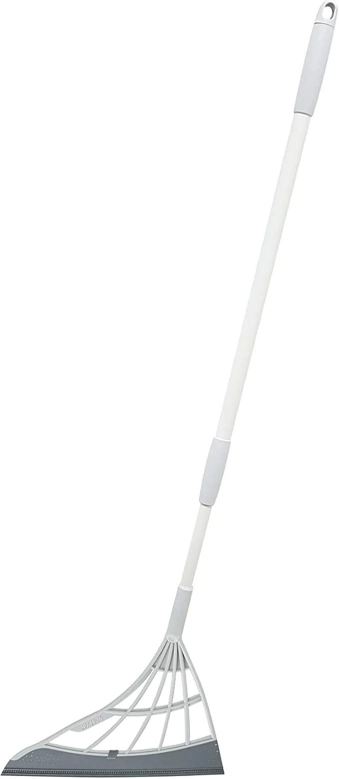 Carefully Designed Broombi - All-Surface Silicone Broom Squeegee Pet Hair Remover - Smart Broom for Indoor Cleaning - Cleans Glass Fine Dust Hair Liquids - for Smooth Floors Rugs Windows Grey About ThisOverview Refined