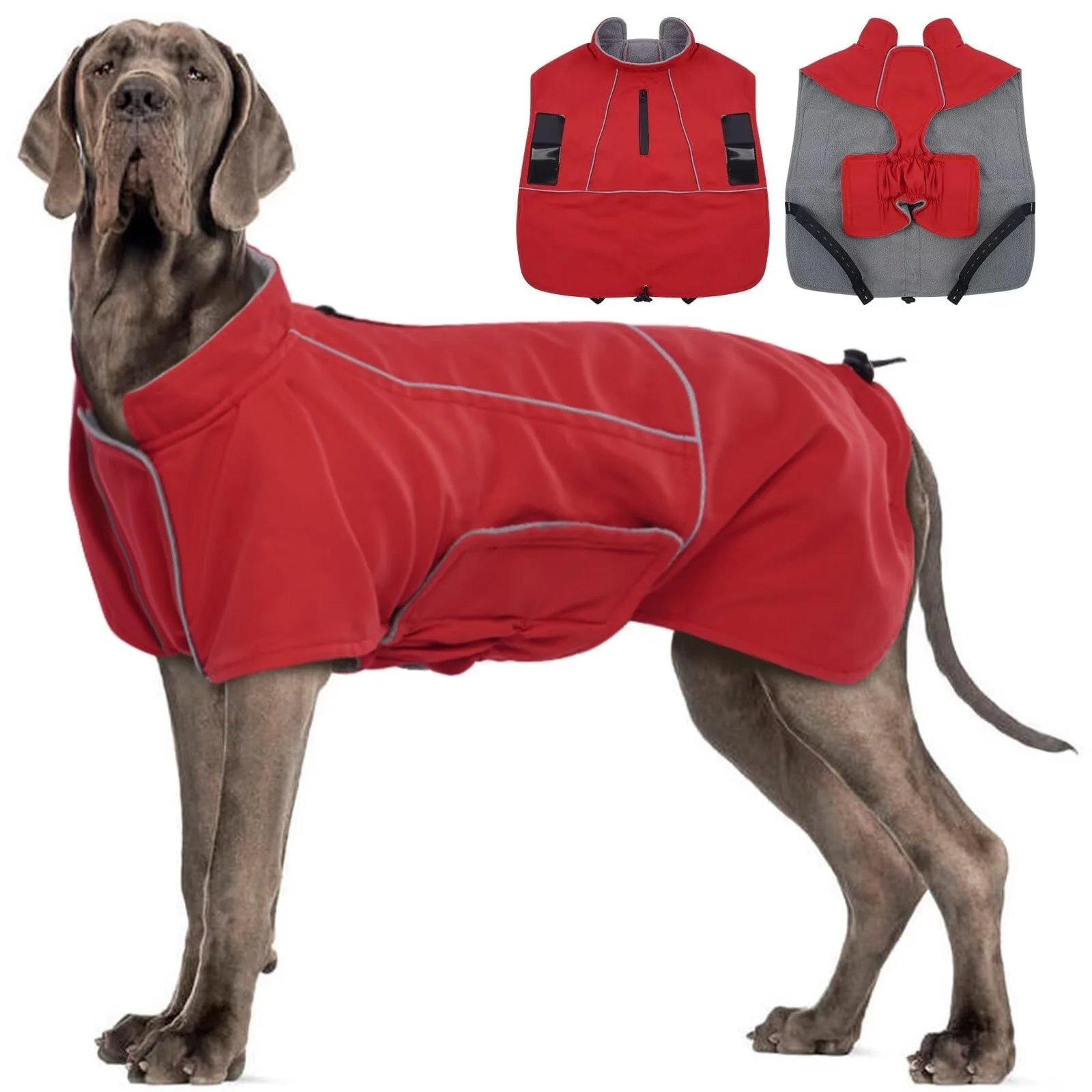 Smart MIGOHI Dog Winter Jacket - Waterproof 4XL Snow Coat with Fleece Lining for Large Breeds Artisan