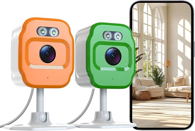 Solid 2Pcs 1080P WiFi Security Cameras Baby Monitor Indoor Security Camera Cat Dog Camera with Motion Detection Indoor Camera Full Color Night Vision Two-Way Voice and Siren Cloud StorageAbout ThisOverview Outstanding