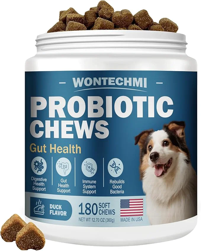 Minimalist Probiotics for Dogs Improve Itchy Skin Itchy Ears Gut Health Yeast Balance Allergies Immunity Dog Probiotics and Digestive Enzymes with Prebiotics Reduce Diarrhea 180 Chews Duck About ThisOverview User-Friendly