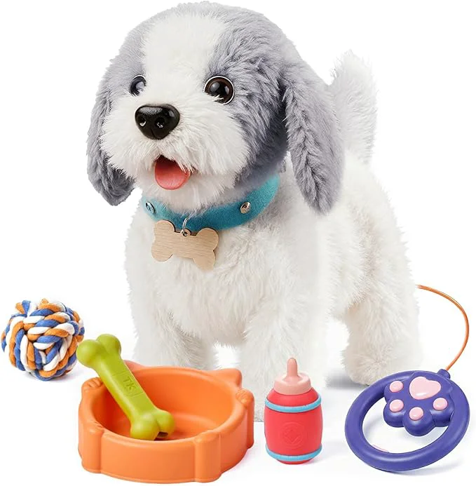 Smooth OR OR TU Walking Barking Toy Dog with Remote Control Leash Plush Puppy Electronic Interactive Toys for Kids Shake Tail Pretend Dress Up istic Stuffed Animal Dog Age 3 4 5 6 Years Old GiftAbout This Traditional