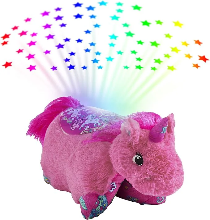 Expertly Made Pillow Pets Colorful Pink Unicorn Sleeptime Lite 11 Stuffed Animal Plush NightlightAbout This Organic