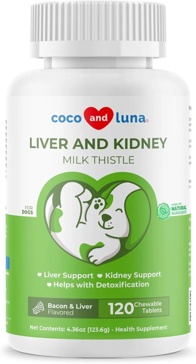 Selected Milk Thistle for Dogs - 120 Chewable Tablets - Silymarin - Liver and Kidney Support with EPA DHA - Detox - Liver Supplement for Dogs with Choline and L-Arginine Milk Thistle Tablet About ThisOverview Premium Material