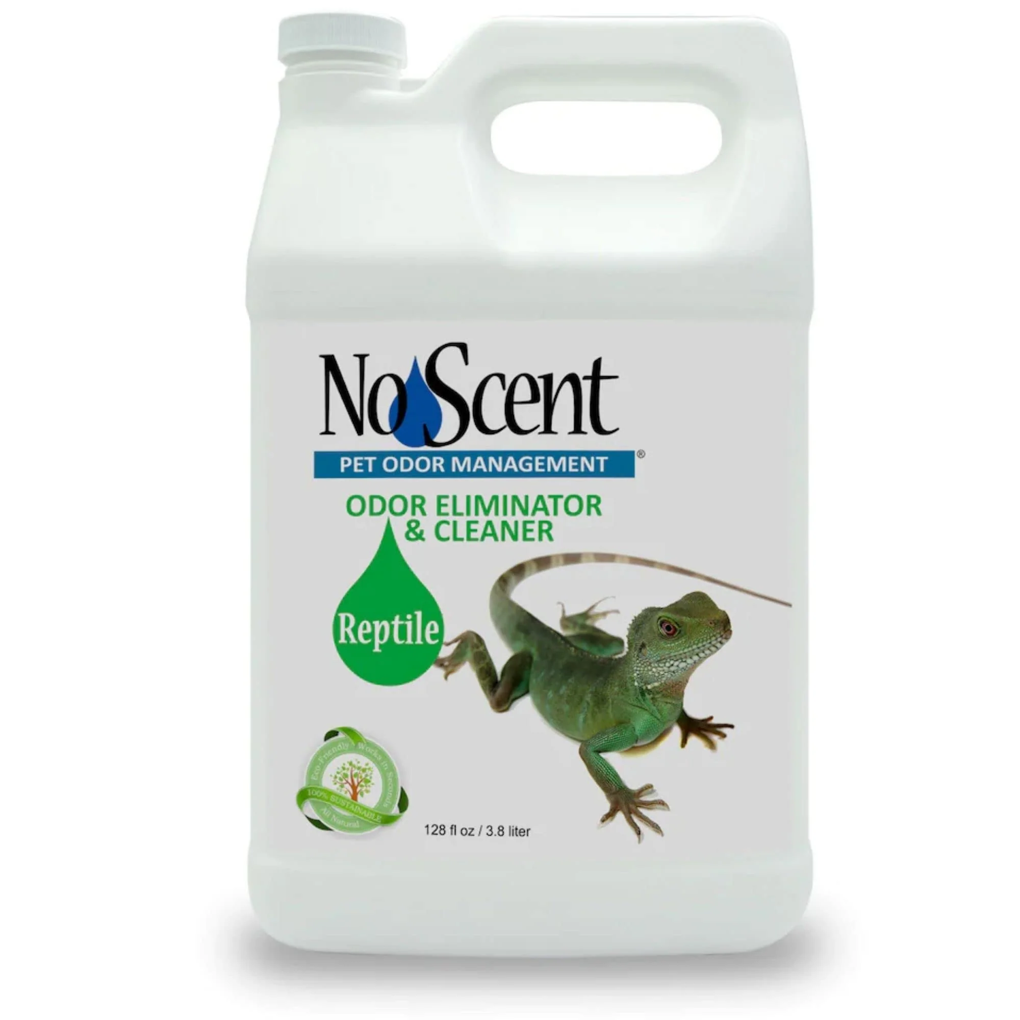 Artisan No Scent Reptile Tank Cleaner Spray 128 oz — Probiotic Terrarium Odor Management Elegant
