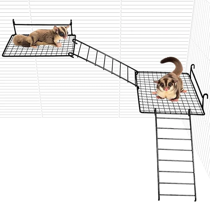 Reliable BNOSDM 4 PCS Sugar Glider Toy Stainless Steel Platform Squirrel Perch with Climbing Ladder Small Animals Cage Accessories for Guinea Pig Chinchillas Gerbils Mice Rats MouseAbout ThisOverview Fine Crafted