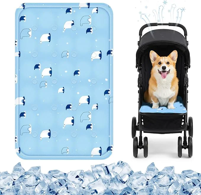 Clean Nuanchu Dog Stroller Cooling Mat Waterproof Outdoor Pet Cooling Mat Washable Summer Cat Sleeping Blanket for Pet Stroller 11.81 x 19.69 Inches Sky Blue Bear About ThisOverview Healthy