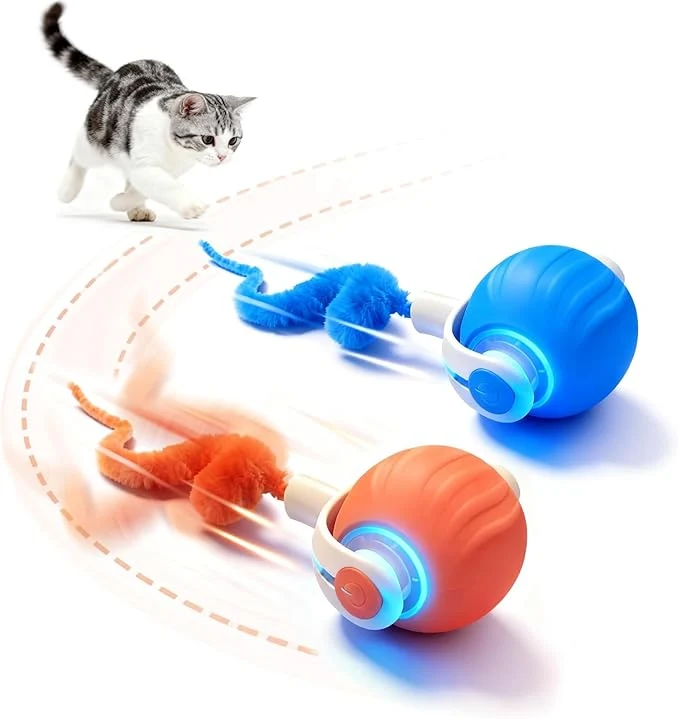World-Class Interactive Cat Toys for Indoor Cats 2 Automatic Moving Kitten Toys Cat Toys for Bored Indoor Adult Cats Smart Rechargeable Cat Enrichment Toys for Small Medium Large Cats to Keep Them Busy Cat BallsAbout This Elegant
