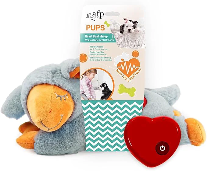 Expertly Made ALL FOR PAWS Heartbeat Puppy for Dogs Dog Anxiety Relief and Calming Aid Toys Heartbeat Stuffed Animal Toy for Behavioral Training Snuggling Plush Toy for Puppy Sleep Aid Grey SheepAbout This Fine