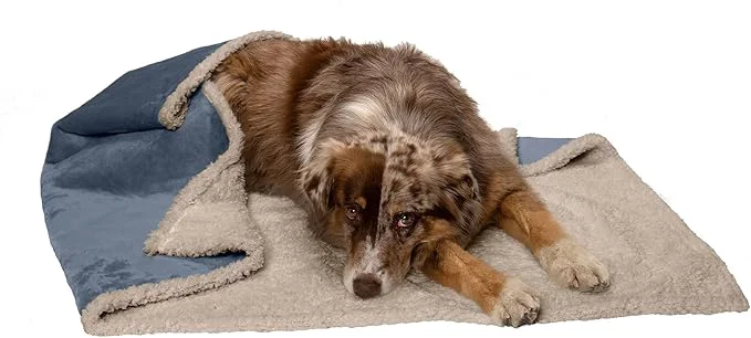 Prestigious Furhaven Waterproof Self-Warming Throw Blanket for Dogs Indoor Cats Washable Reflects Body Heat - Soft-Edged Terry Sherpa Dog Blanket - Cozy Denim LargeAbout ThisOverview Environmentally Friendly