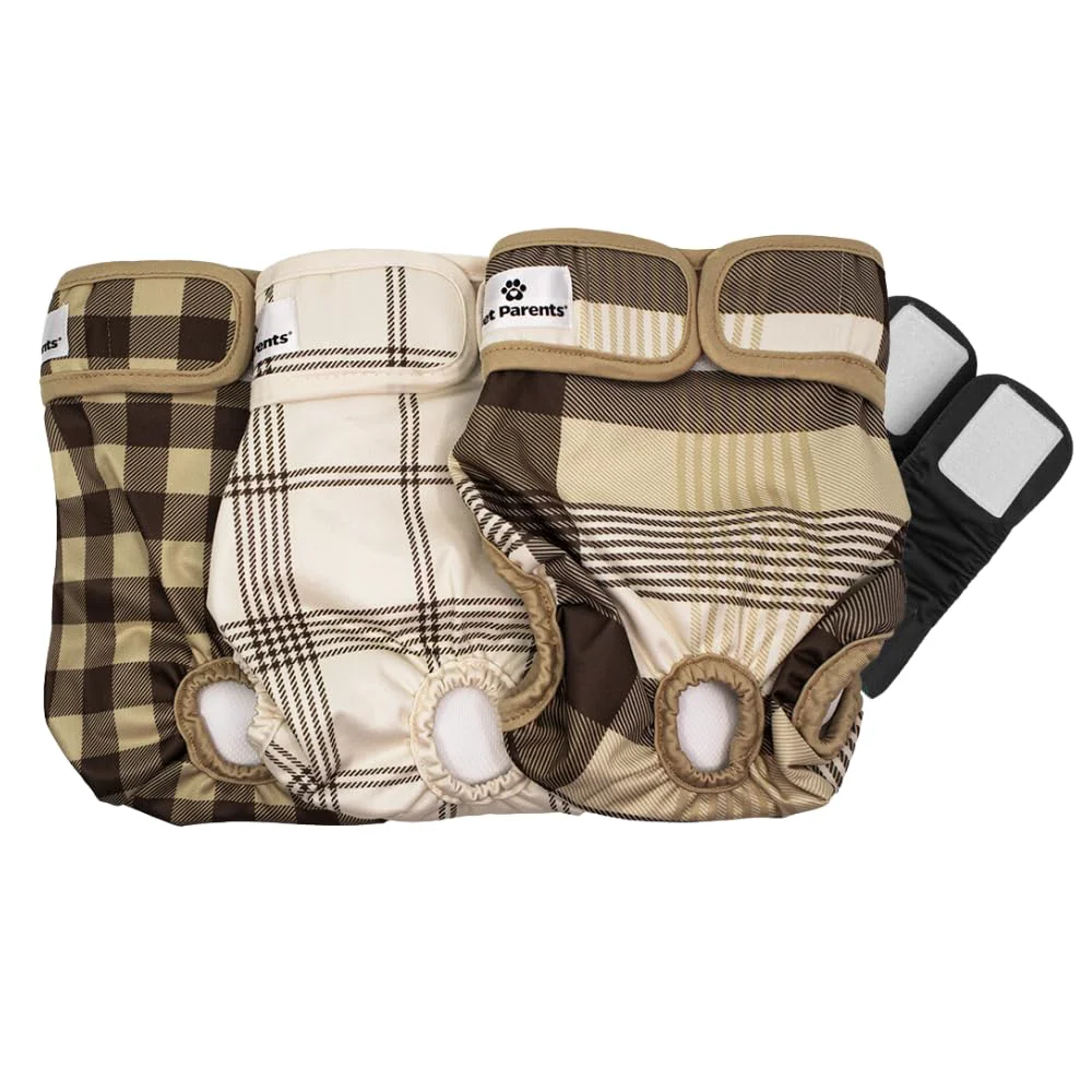 Durable Pet Parents Washable Dog Diapers 3-Pack Extendrs — Medium Oxford Official
