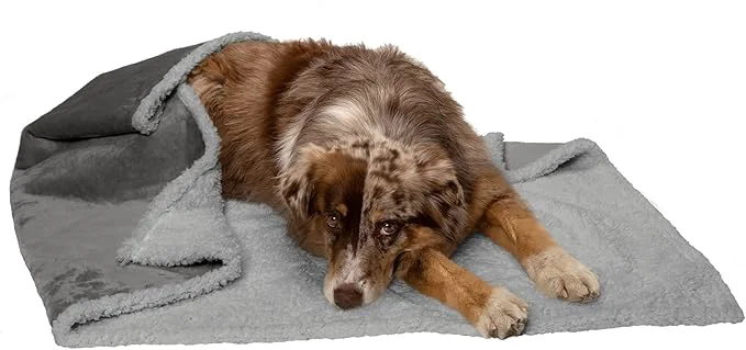 High-Performance Furhaven Waterproof Self-Warming Throw Blanket for Dogs Indoor Cats Washable Reflects Body Heat - Soft-Edged Terry Sherpa Dog Blanket - Silver Gray LargeAbout ThisOverview Sophisticated