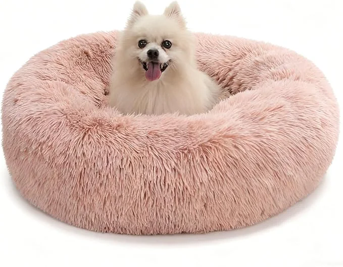 World-Class Calming Dog Cat Bed for Extra Large Small Medium Sized Pet Donut Washable Comfort Fluffy Warm Round Mat for Puppy Kitten 8 Size Essentials Furniture Supplies IndoorAbout ThisOverview Authentic