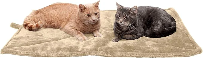 Verified Furhaven ThermaNAP Self-Warming Cat Bed for Indoor Cats Large Medium Dogs Washable Reflects Body Heat - Quilted Faux Fur Reflective Bed Mat - Cream LargeAbout ThisOverview Clean