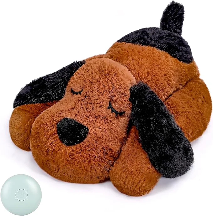 Sustainable Heartbeat Puppy for Dogs Helps for Anxiety Relief and Calming Stuffed Animal Anxiety Calming Behavioral Puppy Heartbeat Toy Sleep aid for Cats Pets（for Small Breeds）About This Efficient